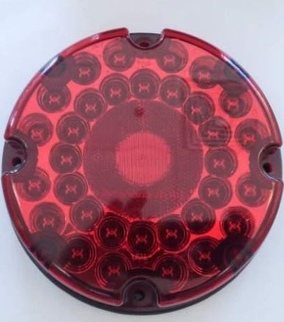 7" LED, 36 LED 7 in Round Stop, Tail Lights, Bus, School Bus Lights, RV Tail Lights. Red