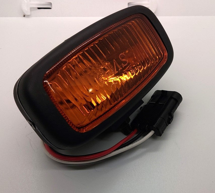 Amber Mini Rectangular Strobe Head with Black Plastic Housing