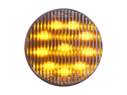 2" Round Amber Clearance Marker w/Clear lens 10 LED