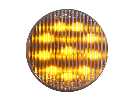 2" Round Amber Clearance Marker w/Clear lens 10 LED