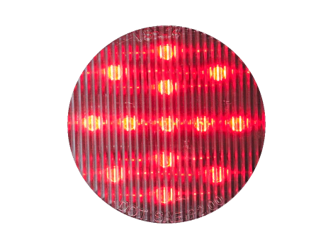 2.5" Round Red Clearance Marker w/Clear lens 13 LED