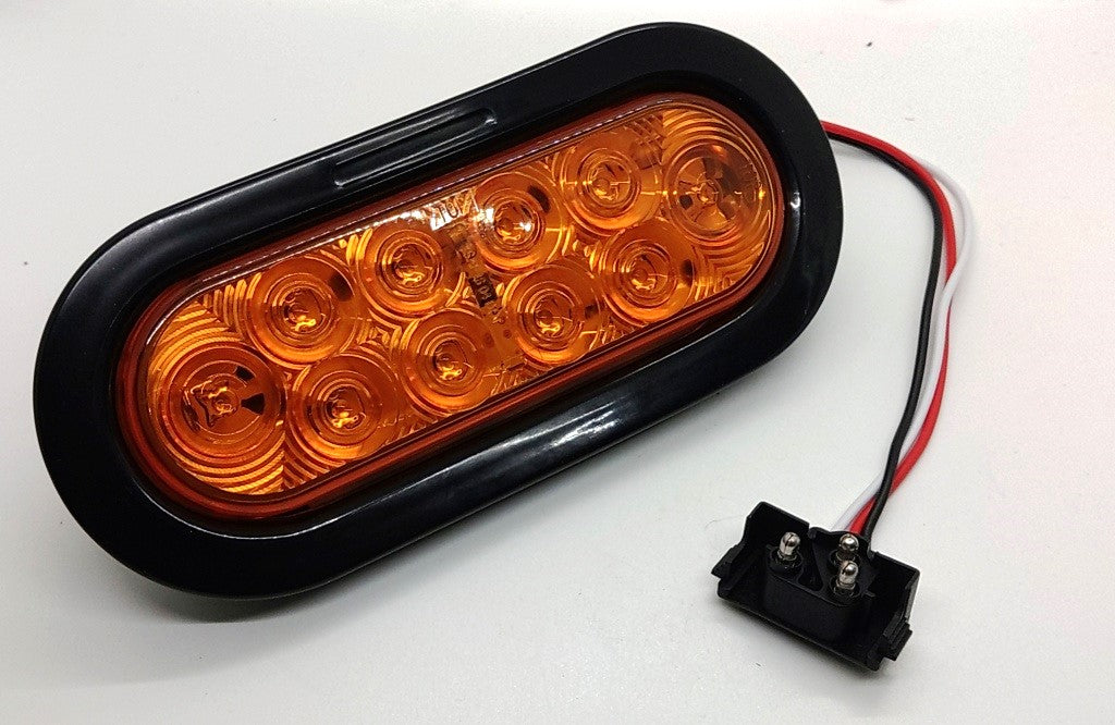 LED Oval Amber Turn Signal Lamp Kit